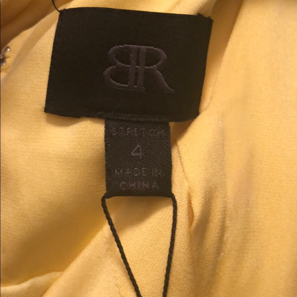 Banana Republic Yellow Silk Dress 4 NWT - Picture 4 of 5